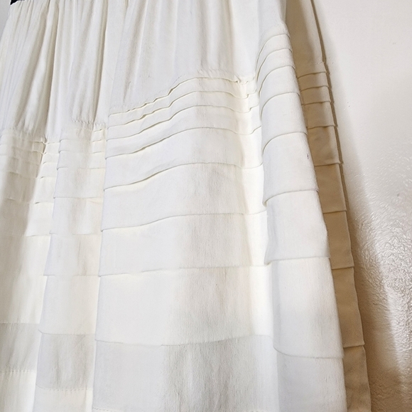 Theory Zelia Linen Blend Tiered Skirt Summer Office Lightweight Luxury Classic - Picture 10 of 14